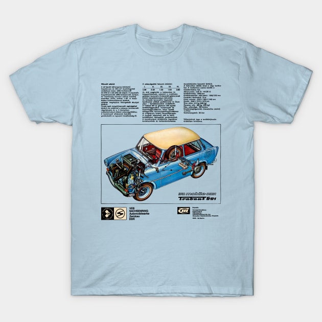 TRABANT 601 - owners handbook T-Shirt by Throwback Motors